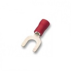 AU presuojama izoliuota šakutė M8 (1,5 mm², raudona)